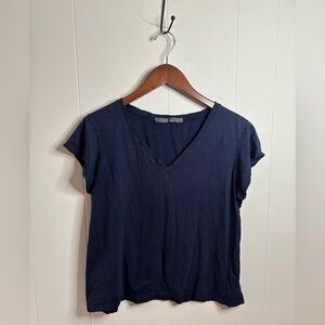 Feel The Piece blue v neck cotton modal t shirt size M